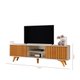 Rack Gaia 02 Portas de Correr 2,18 cm Mavaular Off White Com Naturalle