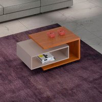 Mesa de Centro Diva Candian JCM Movelaria Cinamomo com Off White