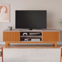 Rack Trunfo Candian para TV até 70 Polegadas JCM Movelaria Cinamomo com Off White