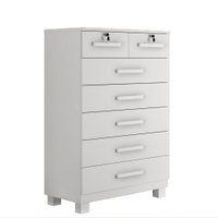 Cômoda New Barcelona 7 Gavetas com Chave Benetil Móveis Branco
