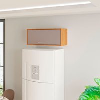 Armário Aéreo Geladeira 1 Porta Paris Plus Sallêto Móveis Cinamomo com Off White