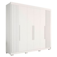 Guarda-roupa Casal com Pé 6 Portas 6 Gavetas Granada 100 MDF Sallêto Móveis Branco