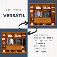 Guarda Roupa Atlanta 6 Portas 6 Gavetas em MDP Benetil M&oacute;veis Cinamomo