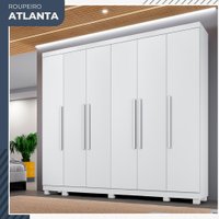 Guarda Roupa Atlanta 6 Portas 6 Gavetas em MDP Benetil M&oacute;veis Branco