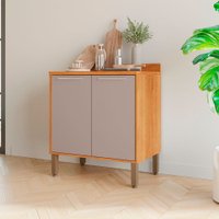 Balcão para Cozinha 2 Portas Paris Sallêto Móveis Cinamomo com Off White