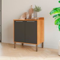 Balcão para Cozinha 2 Portas Paris Sallêto Móveis Cinamomo com Grafite
