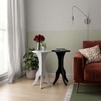 Conjunto com 2 Mesas Laterais Kin Branco e Preto