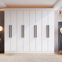 Guarda-Roupa Casal Califórnia 8 Portas 4 Gavetas 100% Mdf Branco - Doripel Branco