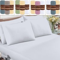 Conjunto 3 Len&ccedil;ol Solteiro Avulso de Malha 100 Algod&atilde;o Buettner Branco/Azul