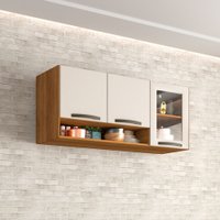Aéreo 03 Portas Reflecta Valência Branco Salleto Móveis