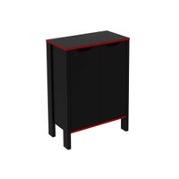 Armário Gamer com 2 Portas ME4164 Preto/Vermelho Tecnomobili