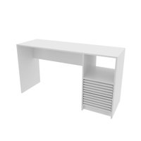 Escrivaninha 135,8cm com 2 Gavetas ME4174 Branco Tecnomobili