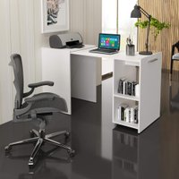 Escrivaninha Retrátil Para Escritório ME4170 Branco Tecnomobili