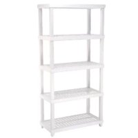 Estante Modular Plástica 5 Prateleiras Câmara Fria Até 250kg Multiuso Ordene Branca