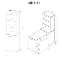 Armário Retrátil com Bancada ME4171 Branco Tecnomobili