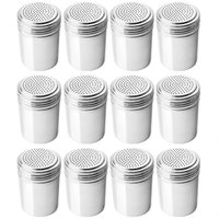 12 Saleiros de Inox Restaurante Lanchonete 230ml Mesa Dosador Plasvale Porta Temperos