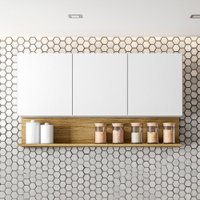 Armário Aéreo Cozinha 120 Cm Line 3 Portas Freijó/Supremo - Kits Paraná
