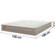 Cama Box Casal Queen Colchão Molas Qatar 158x198x60cm Bege/Branco Inducol - Suporta Até 200 Kg Por Pessoa
