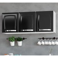 Armário de Cozinha Aéreo Rose em Aço 105CM 3 Portas Itatiaia