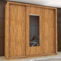 Guarda-Roupa Casal Paula 3 Portas com Espelho Carioca Móveis