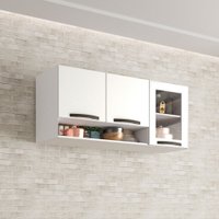 Aéreo 03 Portas Reflecta Valência Salleto Móveis Branco