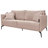 Sofa Liv 3 Lugares 200cm Pes Aço Linho 233 Areia Ezz