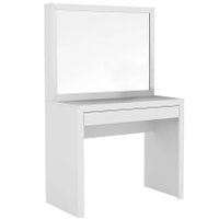 Penteadeira Camarim para Quarto 90x46,5x142,5 Juvenil com Espelho PE 2000 Branco Tecnomobili