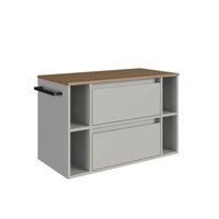 Gabinete de Banheiro Suspenso 80cm  com 4 Nichos 1Toalheiro 1Porta e 1Gaveta BH8010 Mel/Arenas