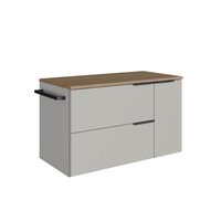 Gabinete de Banheiro Suspenso 80cm  com 1Toalheiro 2Portas e 1Gaveta BH8020 Mel/Arenas