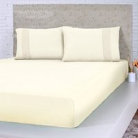 Lençol Solteiro Bella Cama Malha 100% Algodão 88x188x30cm Duna