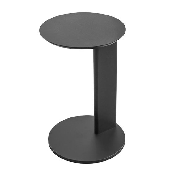 Mesa Apoio Sofa Chanfrada Pe Madeira Nero Preto 28020 Artesano