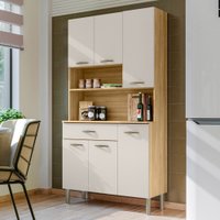 Armário de Cozinha Apolo 6 Portas 1 Gaveta Freijó/Soft - Kits Paraná