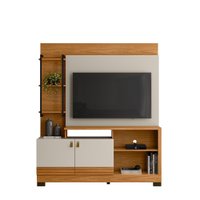 Estante Home Ripado para TV 50 polegadas Nature/Off White Alagoas Linea Brasil
