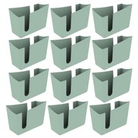 Kit 12 Porta Guardanapos de Mesa Organizador Trio Crippa Verde Menta Restaurante Lanchonete