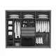 Guarda-Roupa Casal Vancouver Majestic 6 Portas 3 Gavetas 100% Mdf Fendi - Pnr Móveis
