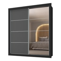 Guarda-Roupas Casal com Espelho 2 Portas de Correr 4 Gavetas Chicago Multimóveis MP4316