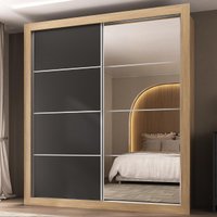 Guarda-Roupas Casal com Espelho 2 Portas de Correr 4 Gavetas Dallas Multimóveis MP4272