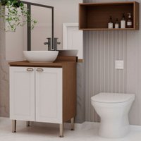 Armário Multiuso Acquaflex 2 Peças Splash Ebano/Off White - Genialflex