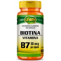 Vitamina B7 Biotina 60 capsulas 500 mg