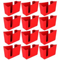 Kit 12 Porta Guardanapos de Mesa Organizador Trio Crippa Vermelho Restaurante Lanchonete