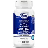 Óleo de Fígado de Bacalhau Vitaminas A e D 60 Caps 350mg