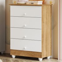 Comoda Lia Soft em MDF com 4 Gavetas Tigus Baby