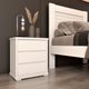 Mesa de Cabeceira Stillus 3 Gavetas com Tampo em MDF Tcil Branco