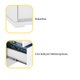 Mesa de Cabeceira Stillus 3 Gavetas com Tampo em MDF Tcil Branco