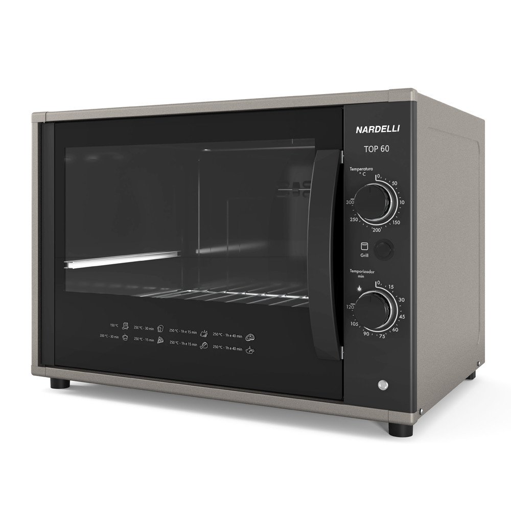 Forno 60l Nardelli Preto/titânio - Elétrico - Top - 220v