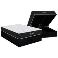 Conjunto Box Baú King: Colchão Espuma Orthoflex D45 Bari + Base CRC Suede Black (193x203)