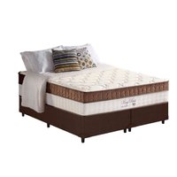 Conjunto Box Queen: Colchão Molas D Angelis Anjos Superlastic King Best + Base Courano Brown (158x198)