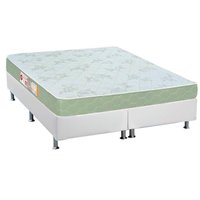 Conjunto Box Queen: Colchão Espuma Castor D33 Sleep Max + Base CRC Courano White(158x198)