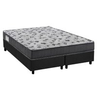 Cama Box Queen: Colchão Ortopédico Ortobom D33/EP Anatômico ISO 100 Ultra Firme + Base CRC Suede Gray(158x198)