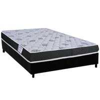 Conjunto Box Casal: Colchão Espuma Orthoflex D20 ComfortPedic + Base CRC Suede Black(138x188)